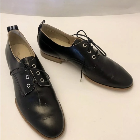 Rag & Bone Women’s Flat Lace-up Brogues Black Leather EU 40/ US 10 - Picture 6 of 12